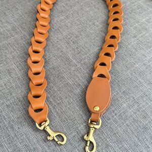 Clare V Brown Leather Link Shoulder Strap